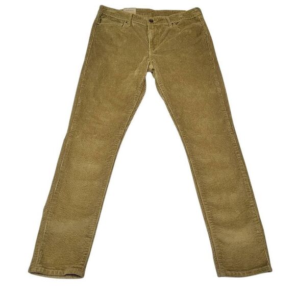 Levi's Women's 711 Skinny 31x30 Tan Brown Corduroy Jeans Mid Rise Stretch New wi - Picture 1 of 10